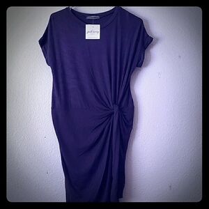 Cherish Gray Knot + Slit Front Dress ✨ Size L